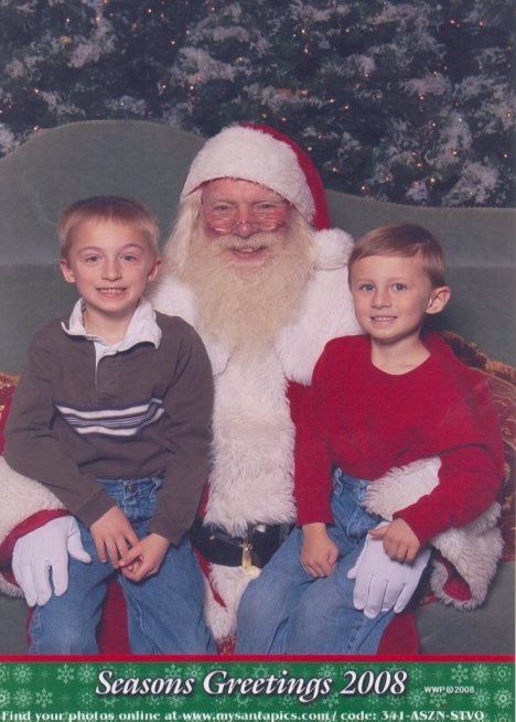 2008 Boys with Santa